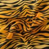 پارچه مخمل روتختی مدل ببری نارنجی سیاه کد 5011322