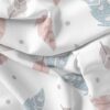 پارچه مخمل سرویس نوزاد مدل پر قلبی کد 5011438