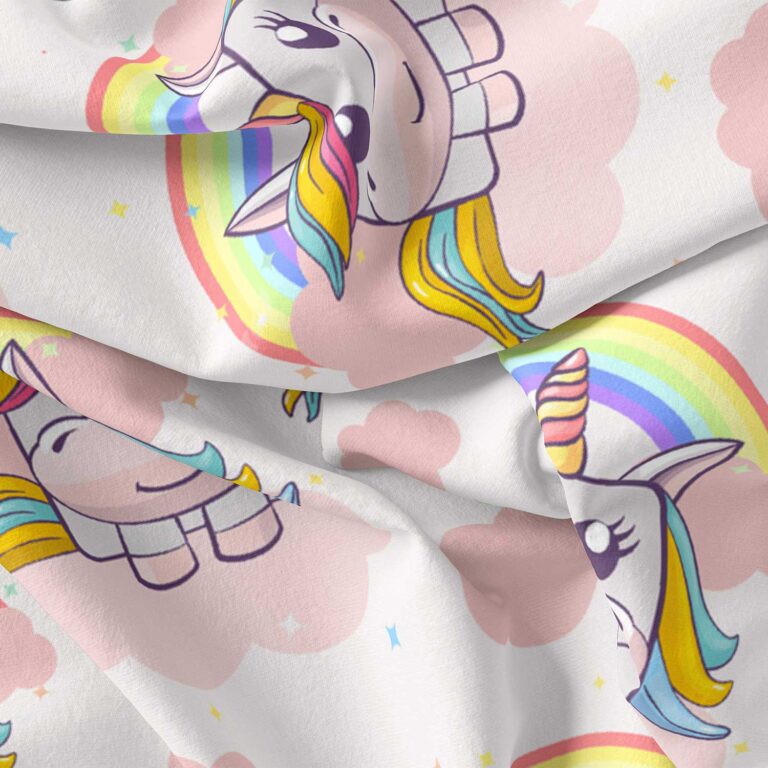 پارچه مخمل سرویس نوزاد مدل تک شاخ ناز کد 5011387