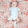 پارچه مخمل روبالشتی مدل تخم مرغ و گل صورتی کد 5011828