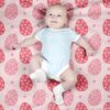 پارچه مخمل کوسن مدل تخم مرغ قلبی قرمز و صورتی کد 5011835