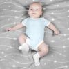پارچه مخمل روتختی مدل خط دار خاکستری کد 5011977
