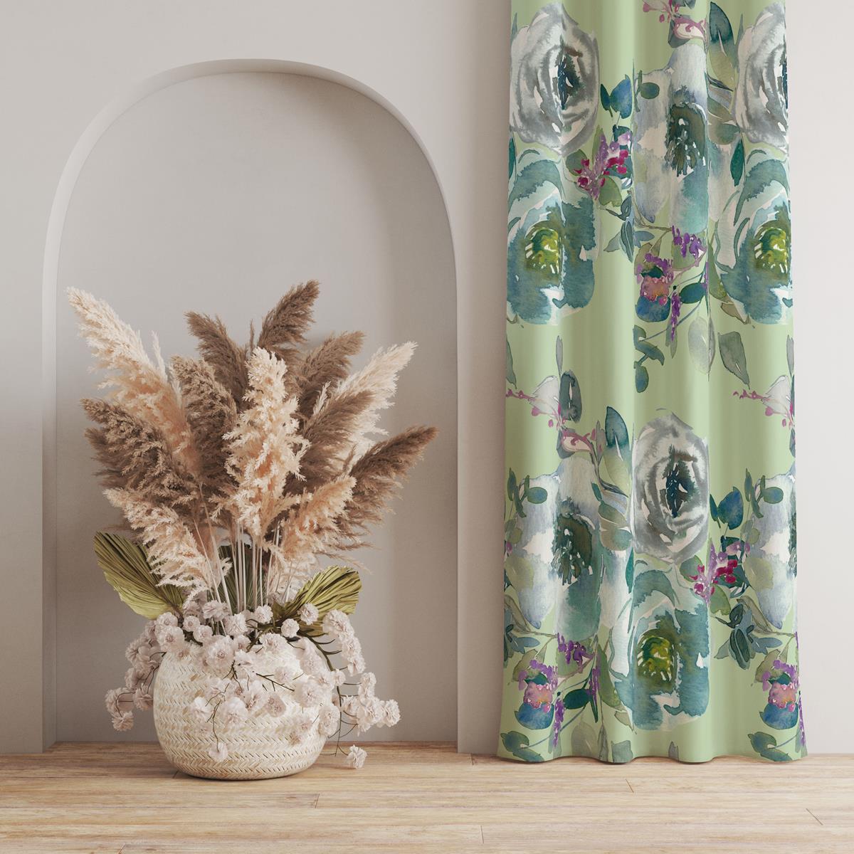 پارچه مخمل روتختی یک نفره مدل برگ راشین کد 5012255 - Image 4