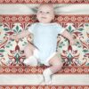 پارچه مخمل  روبالشی طرح سنتی سانان کد 5012753