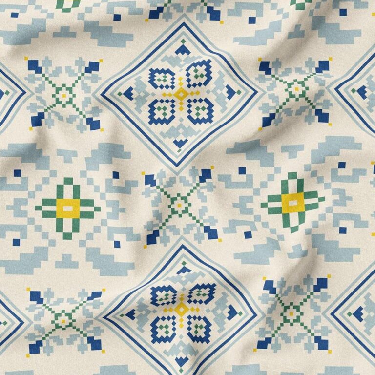 پارچه مخمل  روبالشی طرح سنتی آیهان کد 5012756