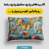 پارچه مخمل پرده ای طرح سه بعدی برجسته فیل کد 5013552