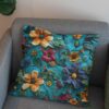 پارچه مخمل پرده ای طرح سه بعدی برجسته گل بهار کد 5013558