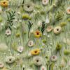 پارچه مخمل پرده ای طرح سه بعدی گل