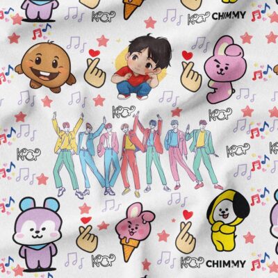 پارچه مخمل طرح bts
