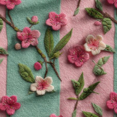 پارچه مخمل روبالشی طرح سه بعدی گل