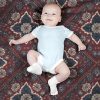 پارچه مخمل روبالشی طرح سه بعدی فرش نقش ایرانی کد 5014679