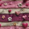 پارچه مخمل روتختی طرح سه بعدی قلبی
