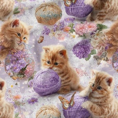 پارچه مخمل روبالشی طرح سه بعدی گربه