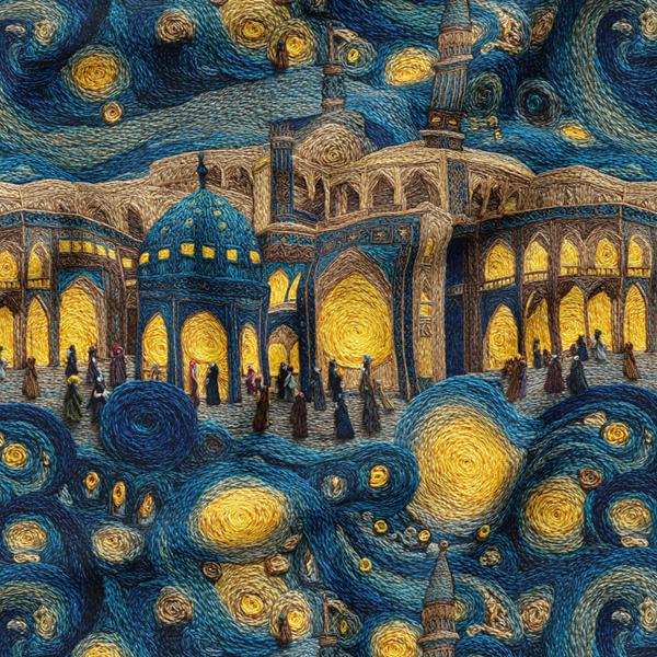 پارچه مخمل کوسن مبل طرح سه بعدی شهر قدیمی