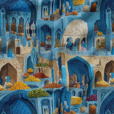 پارچه مخمل پورشه طرح سه بعدی بازار