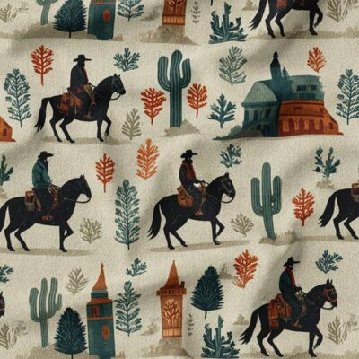 پارچه مخمل پورشه طرح سه بعدی کابوی