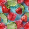 پارچه مخمل روبالشی طرح سه بعدی میوه
