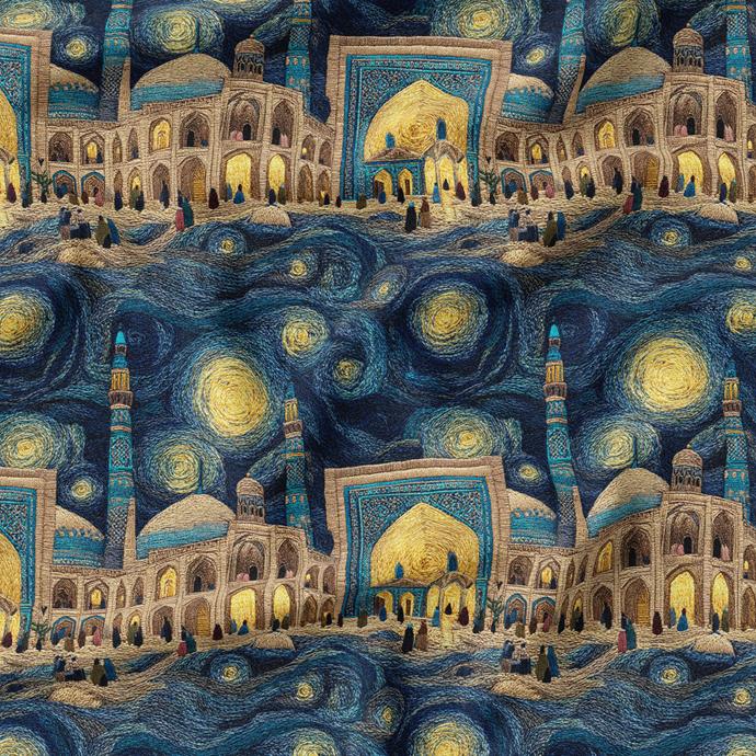 پارچه مخمل کوسن مبل طرح سه بعدی هری اصفهان