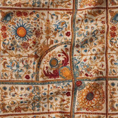 پارچه مخمل روبالشی طرح سه بعدی فرش