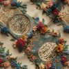 پارچه مخمل کوسن مبل طرح سه بعدی هنری