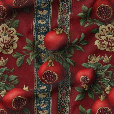 پارچه مخمل رویالشی طرح سه بعدی شب یلدا