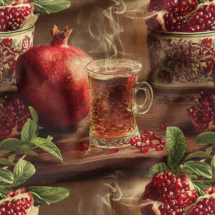 پارچه مخمل روبالشی طرح سه بعدی شب یلدا
