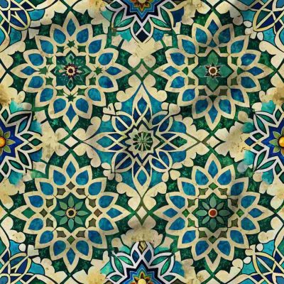 پارچه مخمل روبالشي طرح سنتي ايراني کد 5016980