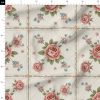 پارچه مخمل روبالشي طرح گل و برگ کد 5018252