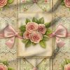 پارچه مخمل روبالشي طرح گل هنري کد 5018826