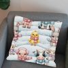 پارچه مخمل کوسن مبل طرح هپي کد 5018985