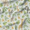 پارچه مخمل روبالشي طرح دنياي حيوانات کد 5019234
