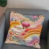 پارچه مخمل کوسن مبل طرح گلدوزي کد 5019571
